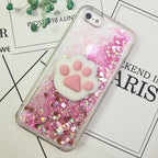 3D  Cat Case For Iphone 5s Se 7 7 Plus Case Liquid Quicksand Glitter Silicone Case For Iphone 8 8 Plus X 6 6s Cover  Rubber Silicone Phone Case Stevvex