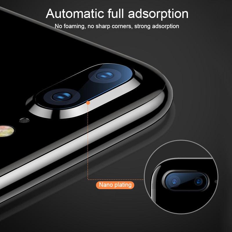 2pcs Camera Lens Protector Film For iPhone XS Max XR X glass on iPhone X 7 8 6 6S Plus 5 se Camera Lens  Protector Ultra HD Back Camera Lens Tempered Glass Camera Cover Film for iPhone Stevvex