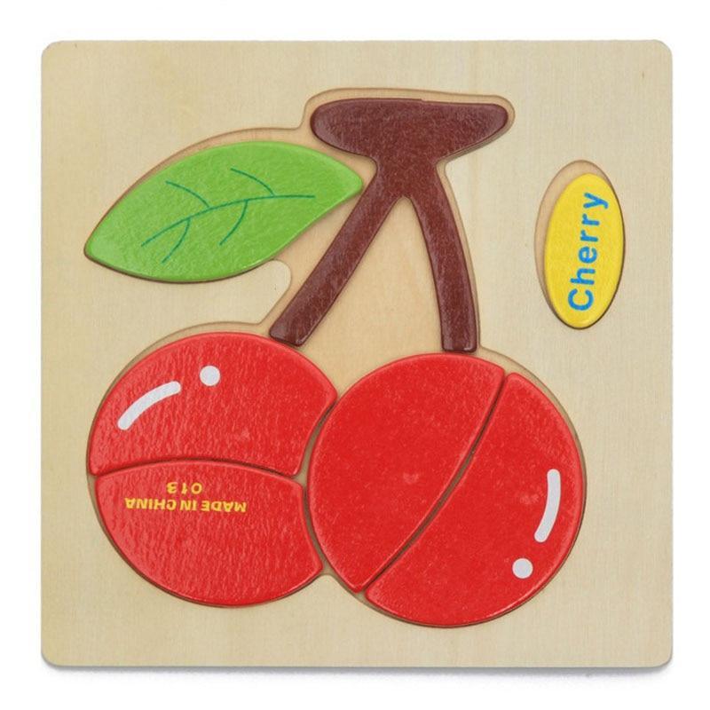 Wooden 3D Stevvex Modern Interesting Baby Learning Puzzles for Children Cartoon Animal Fruit Puzzles Intelligence Kids Children Educational Toy - SJB-DIAMOND ELITES