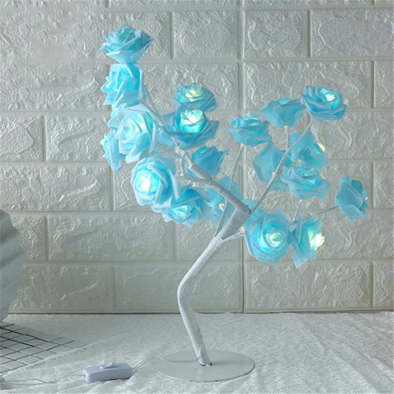 STEVVEX Rose Shaped Table Lamp Flower Rose Tree Decorative Light for Living Room Bedroom Kids Room/Decor Light - SJB-DIAMOND ELITES