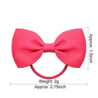 Luxury Handamde Small Baby Elastic Rubber band Head rope Mini Solid Ribbon Bow Tie For Girls Hair Accessories