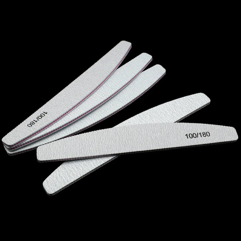 50Pcs Nail Art Files 100/180 Nails Accessoires Gel Nail Polish Polishing Pedicure Manicure Buffers Nail Care Tools lime a ongle Lootquake LLC
