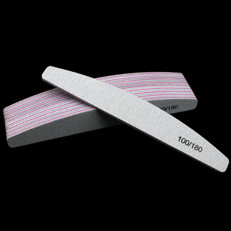 50Pcs Nail Art Files 100/180 Nails Accessoires Gel Nail Polish Polishing Pedicure Manicure Buffers Nail Care Tools lime a ongle Lootquake LLC