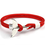 Fashion Whale Tail  Bracelets For Men And Women Charm  Survival Rope Chain  Bracelet Male Wrap Metal Hooks - SJB-DIAMOND ELITES