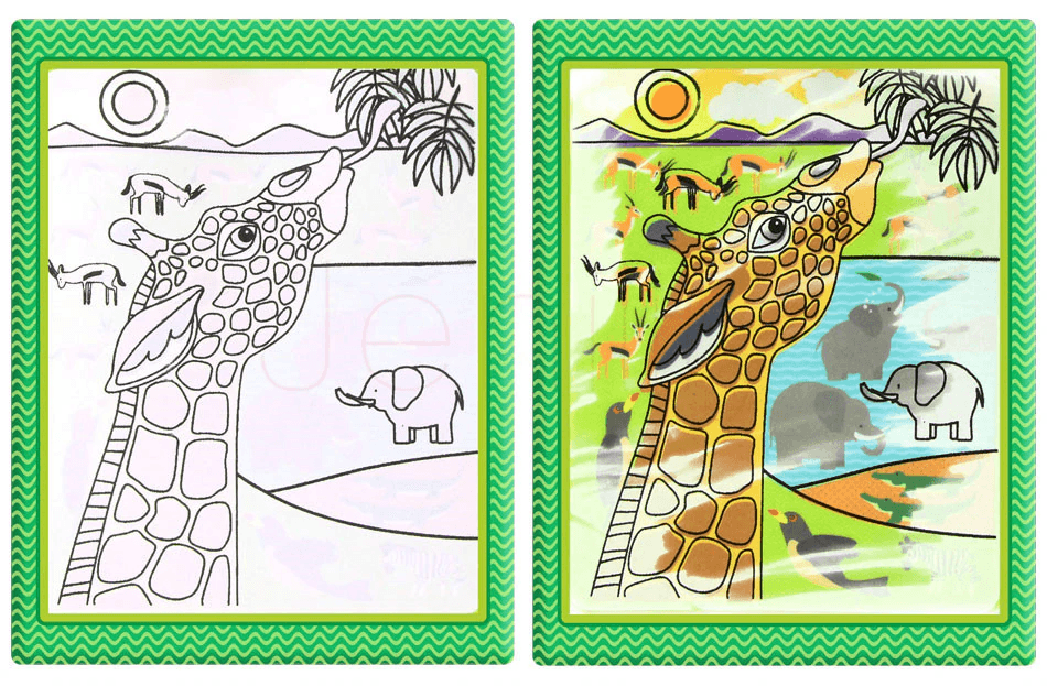 Modern Coloring Magic Water Drawing Book With Pen For Kids and Baby Educational Toy Animals Painting Writing Doodle Cloth Book Kids Drawing Board - SJB-DIAMOND ELITES
