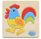 3D Wooden Children Interesting Puzzle Toys With Animals and Cars Exellent Puzzles Intelligence Kids Early Educational Toys For Children - SJB-DIAMOND ELITES