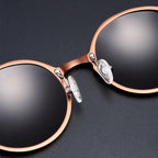 Round Luxury Polarized Universal Retro Modern Sunglasses With High Quality Metal Frame And UV400 Protection - SJB-DIAMOND ELITES