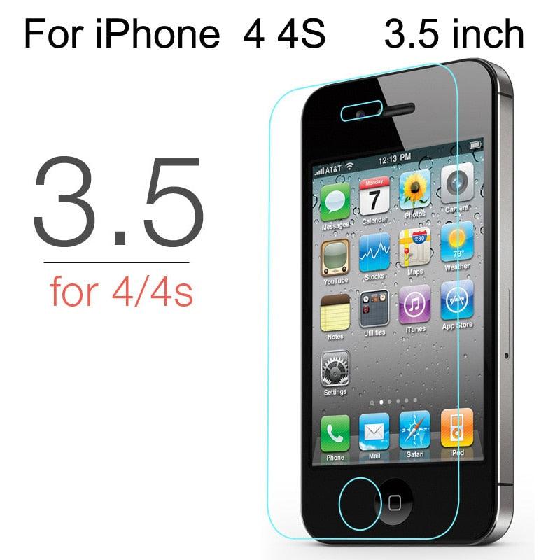 10 Pieces Tempered Glass For iPhone 11 Pro Max 6 6s 7 8 Plus 5 5s SE 2020 Screen Protector Film For iPhone 12 Pro X XS Max XR 4s Shatterproof Tempered Glass for iPhone Stevvex
