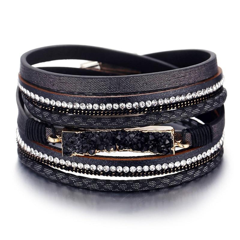 Legendary Amazing New Modern Fashion Pearl Elegant Multi-Layer Leather Handmade Bracelet Bangle Luxury For Woman - SJB-DIAMOND ELITES