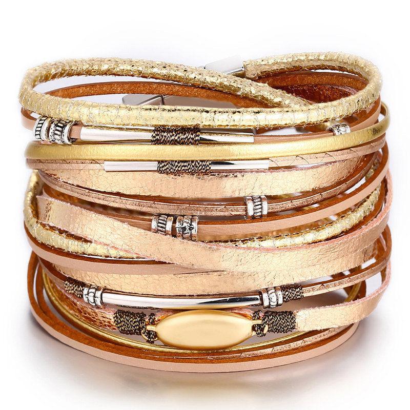 Legendary Amazing New Modern Fashion Pearl Elegant Multi-Layer Leather Handmade Bracelet Bangle Luxury For Woman - SJB-DIAMOND ELITES