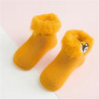 Winter Luxury Cozy Baby 3D Cartoon Embroidery Warm Thick Newborn Socks For Baby Girls and Boys In Elegant Comfortable Fashion Design