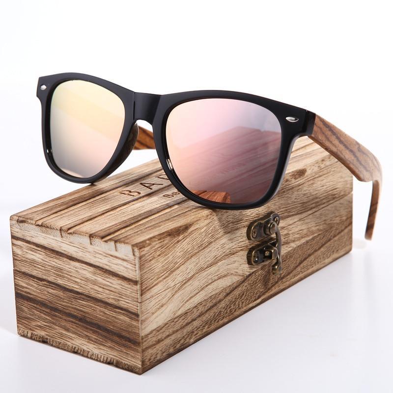 Luxury Handmade Polarized Handmade Bamboo Wood Universal Sunglasses In Zebra Wood Style  Vintage Wooden Frame Male Driving Sun Glasses Shades Gafas With Box and UV400Protection - SJB-DIAMOND ELITES