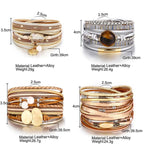Legendary Amazing New Modern Fashion Pearl Elegant Multi-Layer Leather Handmade Bracelet Bangle Luxury For Woman - SJB-DIAMOND ELITES