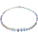 Fashion Summer Square Crystals Link Chain Stretch Charm Bracelets For Women Adjustable Party Jewelry Style - SJB-DIAMOND ELITES