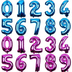 Big 32 Inch Number Foil Balloons Gold Silver Blue Digital Globos For Wedding Birthday Party Decoration In NEW Luxury Style - SJB-DIAMOND ELITES