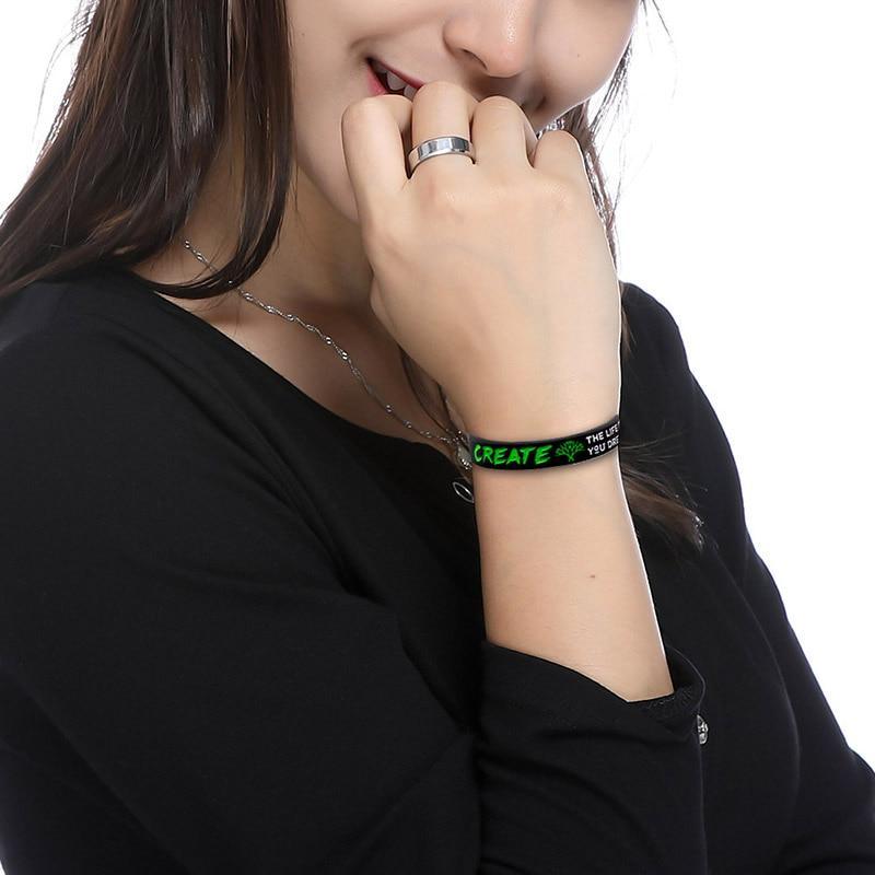 Dream Inspire Motivation Bracelets Silicone Wristbands Cool Style Perfect Gift For Men And Women - SJB-DIAMOND ELITES