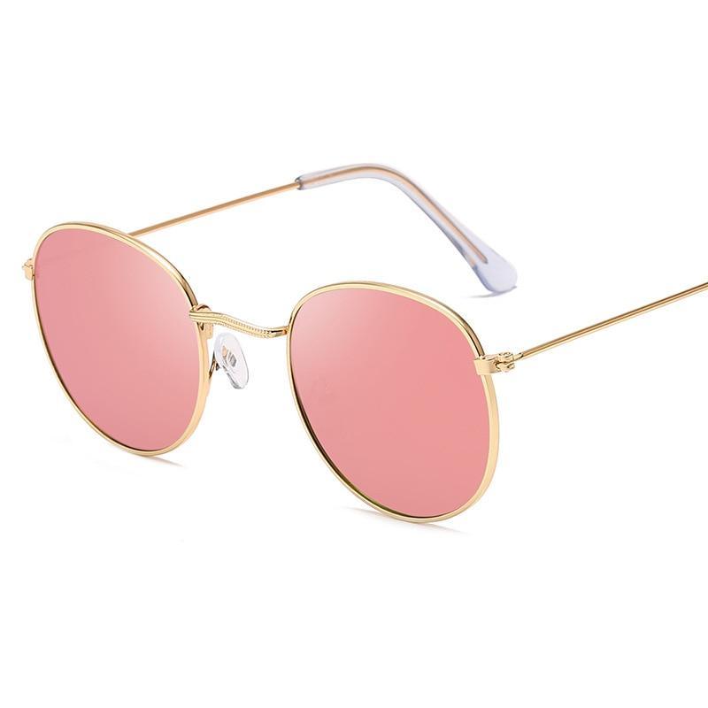 Luxury Leon Classic Small Round Unisex Sunglasses For Women and Men Mirror Sun Glasses Vintage Style With UV400 Protection - SJB-DIAMOND ELITES