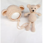 Modern Baby Cap Deer Design Handmade Crochet Deer Costume Set Knitted Hats And Toy For Girls and Boys Kids