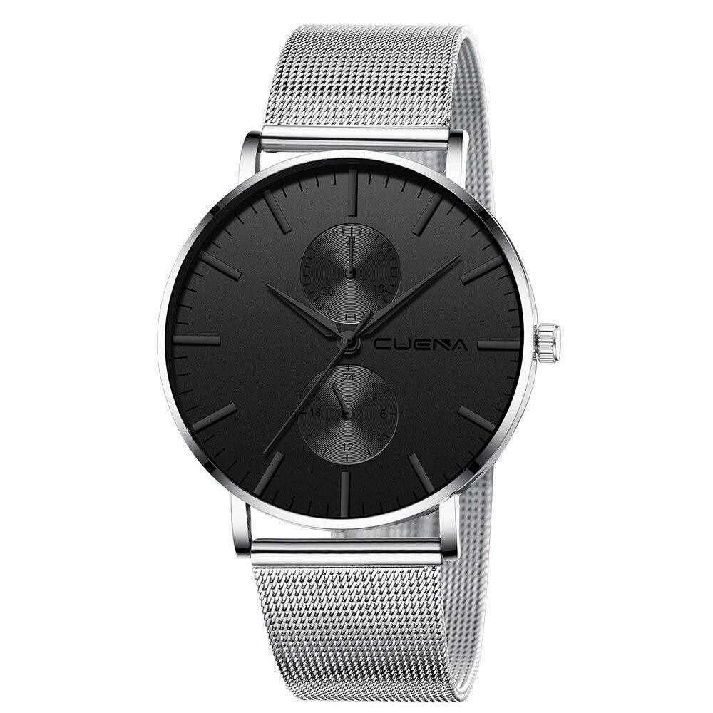 Black 3Bar Watch Men Women'S Watches Ladies Watch With Crystals  Fashion Stainless Steel Band Comfortable Wristwatch - SJB-DIAMOND ELITES