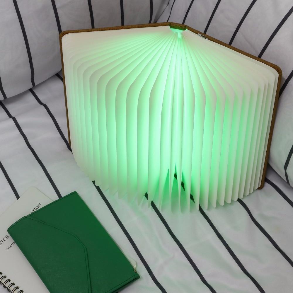 STEVVEX Led Book Lamp Light USB Rechargeable Foldable Wooden Night Light Valentine Birthday Christmas Gift for Family Friend Rechargeable Unique Gift - SJB-DIAMOND ELITES