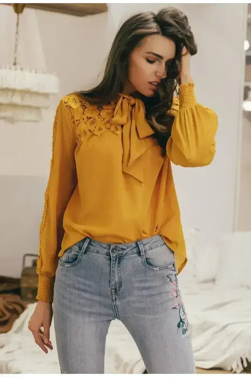 Embroidery Long Sleeve Summer Spring Hollow Out | Femstylo - SJB-DIAMOND ELITES