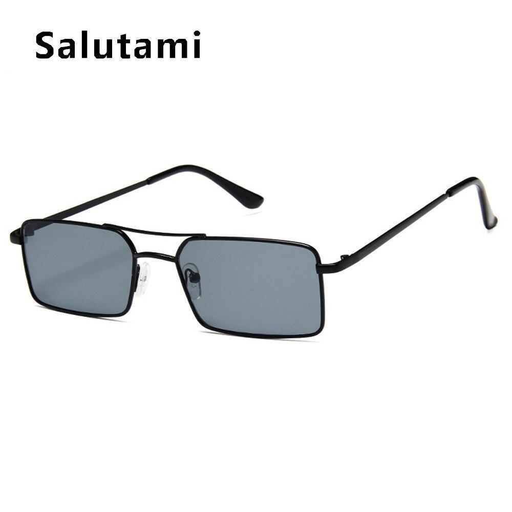 Luxury Famous Retro Modern Square Unisex Men and  Women‘s Sunglasses  With Alloy Metal Small Frame With Clear Double Bridge Men's Sunglasses - SJB-DIAMOND ELITES