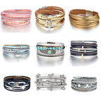 Legendary Amazing New Modern Fashion Pearl Elegant Multi-Layer Leather Handmade Bracelet Bangle Luxury For Woman - SJB-DIAMOND ELITES