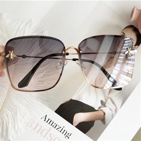 NEW 2021 Popular brand  Oversize Square Sunglasses For Women and Ladies  Luxury Driving Superstar  Designer Sunglasses With Shades and Gradient Glasses With  UV400 Protection - SJB-DIAMOND ELITES