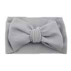 Fashion Trend Big Modern Baby Bow Accessories For Toddler Girls In Solid Bow Hairband Stretch Turban Knot Head Wrap Color  for Kids