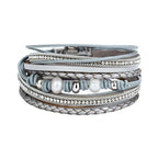 Legendary Amazing New Modern Fashion Pearl Elegant Multi-Layer Leather Handmade Bracelet Bangle Luxury For Woman - SJB-DIAMOND ELITES