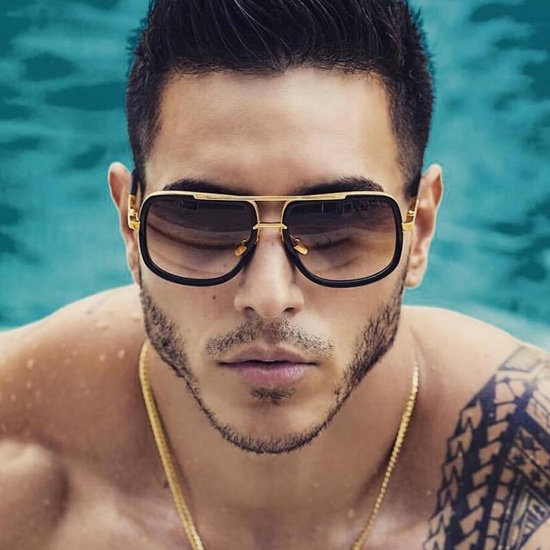Luxury Square Gold Metal Frame Woman and Man Unisex Top Oversized Big Frame Elegant Sunglasses For Summer  NEW 2020 Edition - SJB-DIAMOND ELITES