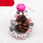 Modern Handmade Personalized Name Baby Pacifier Clips Silicone Pacifier Chain Wood Pacifier Holders For Pacifier For Baby Kids
