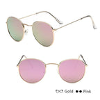 Luxury Leon Classic Small Round Unisex Sunglasses For Women and Men Mirror Sun Glasses Vintage Style With UV400 Protection - SJB-DIAMOND ELITES