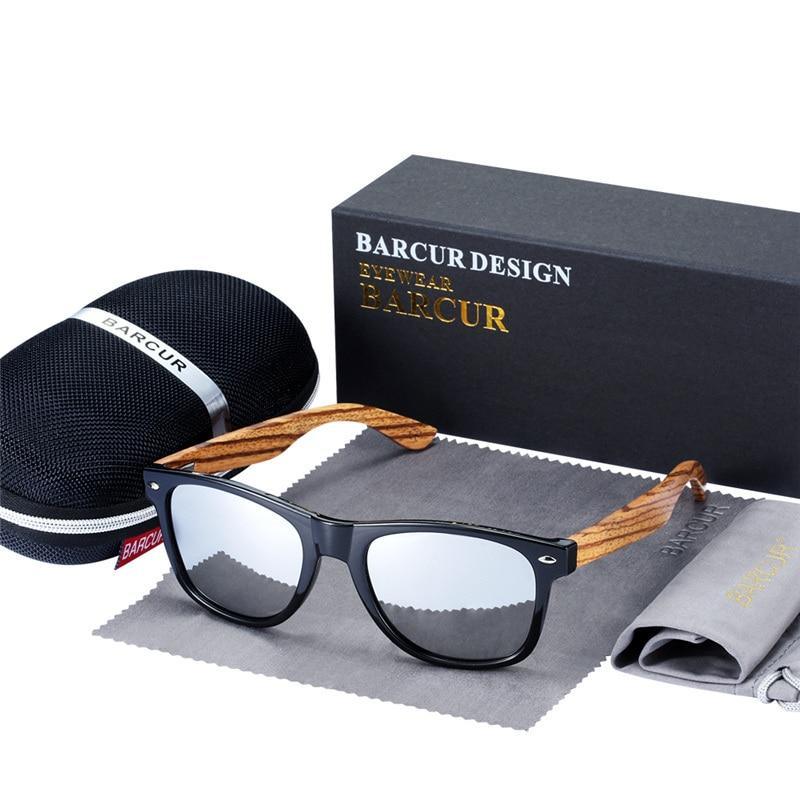 Luxury Handmade Polarized Handmade Bamboo Wood Universal Sunglasses In Zebra Wood Style  Vintage Wooden Frame Male Driving Sun Glasses Shades Gafas With Box and UV400Protection - SJB-DIAMOND ELITES