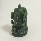 Ganesha Buddha Statue Elephant God Sculpture Ganesh Figurine Man-made Jade Stone Garden Home Decoration Accessories Statues Lootquake LLC