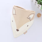 Cotton Cartoon Bandana Feeding Saliva Towel Waterproof Bibs For Baby Burp Accessory Adjustable Button Durable Baby Towels