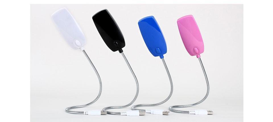 STEVVEX LED Reading Flexibile Lamp LED USB Book light Ultra Bright Flexible 4 Colors for Laptop Notebook and  PC Computer - SJB-DIAMOND ELITES