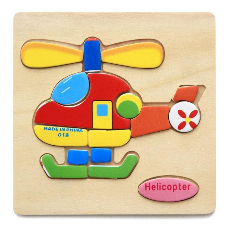 Wooden 3D Stevvex Modern Interesting Baby Learning Puzzles for Children Cartoon Animal Fruit Puzzles Intelligence Kids Children Educational Toy - SJB-DIAMOND ELITES