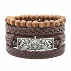 Handmade Modern Fashion New Luxury Wood Bead Charm Amazing Premium Leather Elegant Bracelet For Women - SJB-DIAMOND ELITES