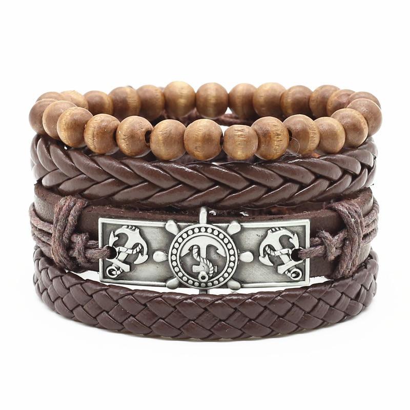 Handmade Modern Fashion New Luxury Wood Bead Charm Amazing Premium Leather Elegant Bracelet For Women - SJB-DIAMOND ELITES