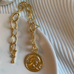 New Handmade Imitation Pearls Gold Metal Link Chain Bracelets for Women Girl Summer Party Luxury Jewelry Gift - SJB-DIAMOND ELITES