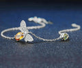 Cute Bee 925 Sterling Silver Bracelet Woman Love Gemstones Jewelry 14K Gold Plated Designer Jewelry - SJB-DIAMOND ELITES