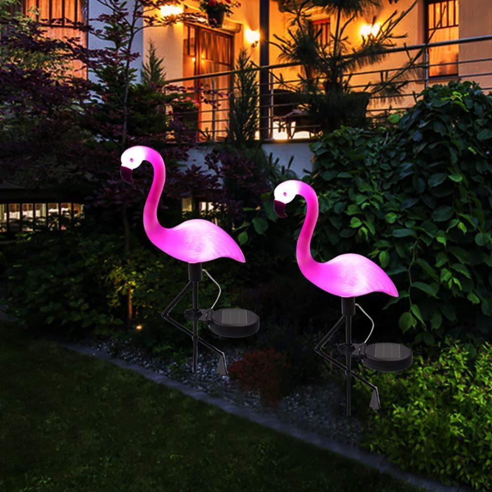 Flamingo LED Solar Modern Lamp For Garden And Yard With Base Station 3 Piece Set Decorative Lighting For Pathway Driveway Landscape - SJB-DIAMOND ELITES
