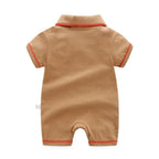 Style Summer Baby Boy girl Rompers 100% Cotton Gentleman Romper Toddler Kids Jumpsuits For Boys