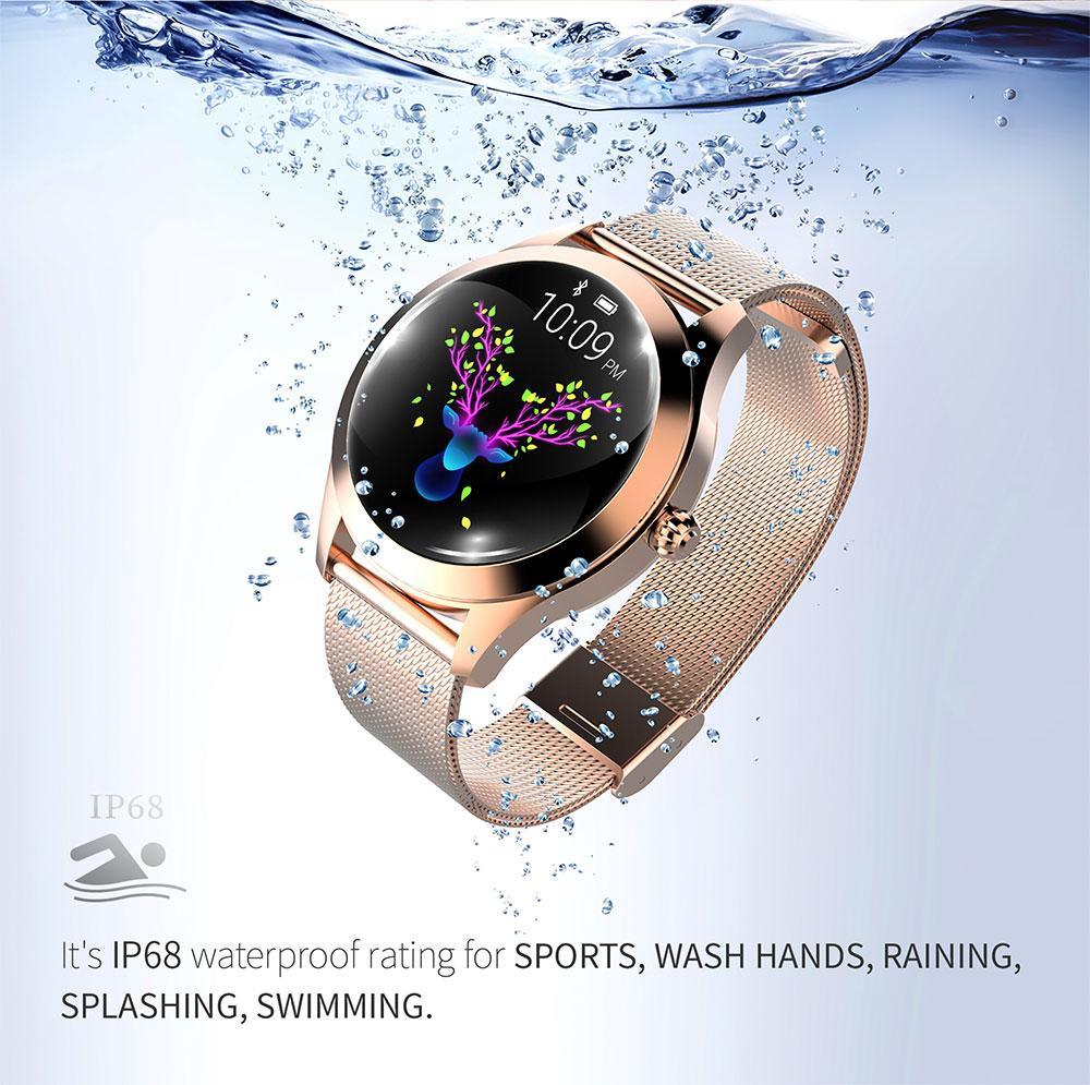 STEVVEX  IP68 Waterproof Luxury Elegant Smart Watch For Women Lovely Bracelet Heart Rate Monitor Sleep Monitoring Smartwatch Connect - SJB-DIAMOND ELITES