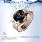 STEVVEX  IP68 Waterproof Luxury Elegant Smart Watch For Women Lovely Bracelet Heart Rate Monitor Sleep Monitoring Smartwatch Connect - SJB-DIAMOND ELITES