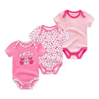 Modern 3PCS Baby Girl And Boy Newborn Boy Short Sleeve Baby Romper Jumpsuit Set For Boys and Girls