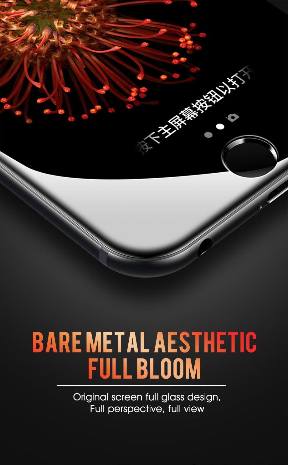 30D Curved Edge Full Cover Protective Glass On The For iPhone 7 8 6 6S Plus Tempered Screen Protector For X XR XS Max Glass Film Tempered Glass Anti Scratch Phone Screen Protector iPhone Glass Stevvex