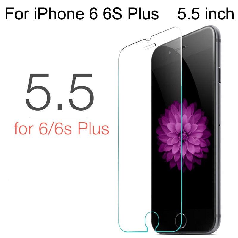 10 Pieces Tempered Glass For iPhone 11 Pro Max 6 6s 7 8 Plus 5 5s SE 2020 Screen Protector Film For iPhone 12 Pro X XS Max XR 4s Shatterproof Tempered Glass for iPhone Stevvex