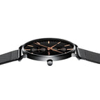 Black 3Bar Watch Men Women'S Watches Ladies Watch With Crystals  Fashion Stainless Steel Band Comfortable Wristwatch - SJB-DIAMOND ELITES